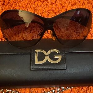 Dolce & Gabbana Black and Gold Sunglasses
